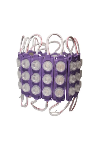Leled-modül Üçlü Büyük Mercekli 3w Mor 3030 Smd Ledli Mor