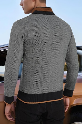 9021 Dewberry Erkek Sweatshırt-noktalı Siyah Noktalı Siyah