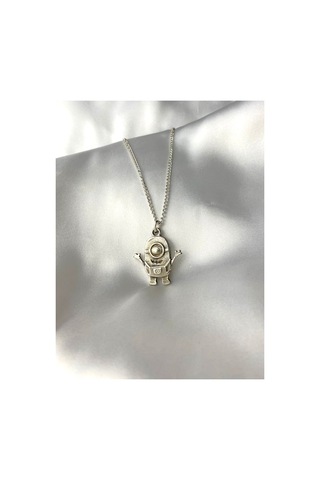 Eğlenceli Minyonlar - Gümüş Kaplama Kolye Çok REnkli