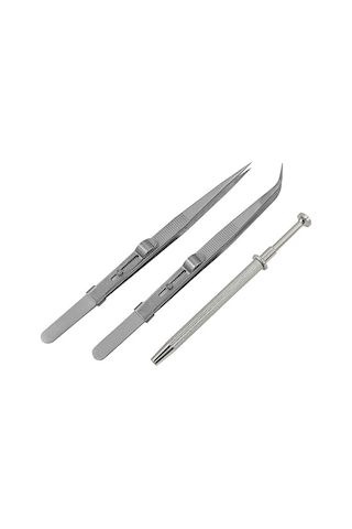 Springsun Çelik Gümüşçü Pimzikler Seti - Düz Ve Eğik Uçlu Taş, Mücevher Ve Jewelery Kırpma Aleti - Çok Amaçlı Kullanimlı Zırh Gereci