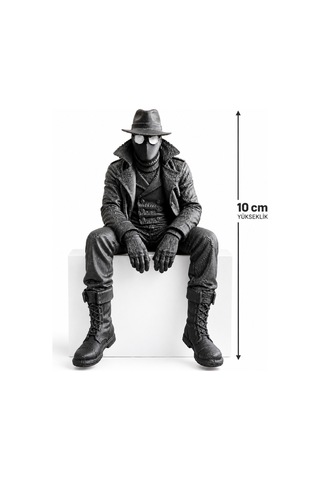 Spider Noir Figür 10 Cm Siyah 3d Baskı Oturan Dekoratif Figür