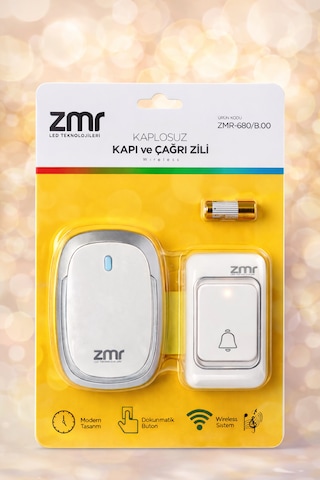 Pilli Kablosuz Kapı Ve Çağrı Zili Piller Dahil