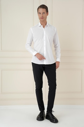 Efor Slim Fit Pamuk Uzun Kol Klasik Beyaz Gömlek Gk 745 Beyaz