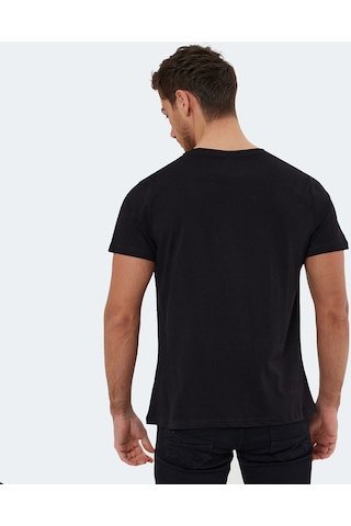 Slazenger RIVALDO Erkek V Yaka Siyah Tişört