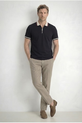 Tudors Erkek Slim Fit Dar Kesim %100 Pamuk Kısa Kollu Yarım Fermuarlı Siyah Polo Yaka Tişört-50743