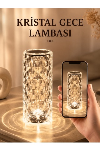 Kristal Dokunmatik Ve Kumandalı Masa Ve Gece Lambası - Bayi Depom Diğer