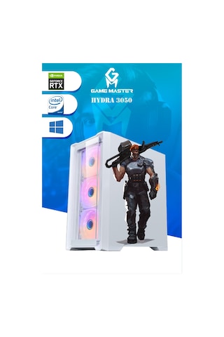 Game Master Hydra3050 i5-12400F 16 GB 512 GB RTX3050 Free Dos Masaüstü Oyuncu Bilgisayarı