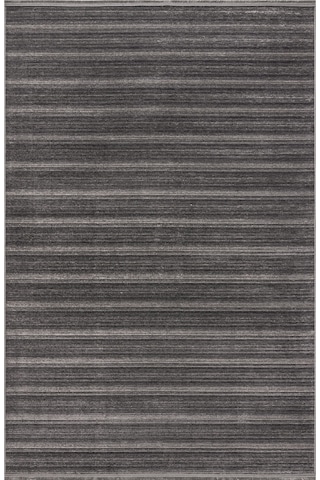 Koza Halı Stripe Antrasit Kilim Kaymaz Taban Salon Oturma Odası Antre Halıs Antrasit