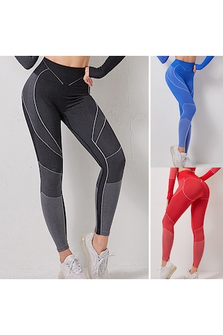 Jeemson Kadın Spor Taytı - Yüksek Bel, Esnek Ve Nefes Alabilir Kumaş, Antrenman Ve Yoga İçin Kırmızı