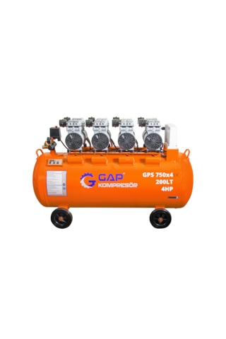 Sessiz Ve Yağsız Hava Kompresörü 200 Lt 4 Hp