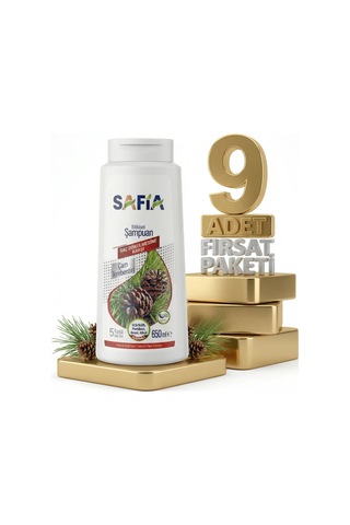 Safia Saç Dökülmesine Karşı Şampuan 9x650 Ml