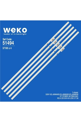 Sony Kdl-60w850b 60'' 4 Adet Tv Led Bar Tvnizin İçindeki Led Barla Aynısı Olduğunu Görmeden Almayınız. Led Bar Ürünlerinde Paket Açıldığında İade Kabul Edilmemektedir.