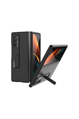Galaxy Z Fold 2 Kılıf Zore Z-Stand Kılıf Siyah