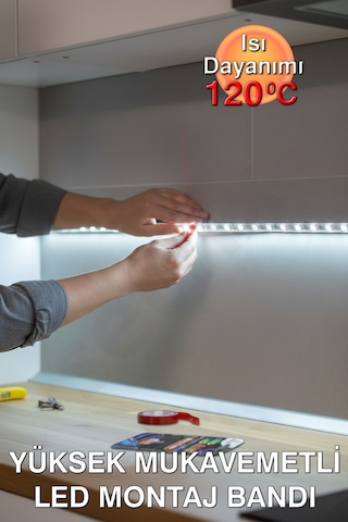 Led Montaj Bandı 10mm X 5mt, Şeffaf