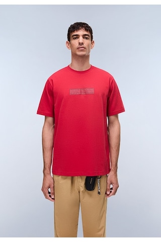 Napapijri S-box Logo Ss 1 Erkek T-shirt-31967 Kırmızı