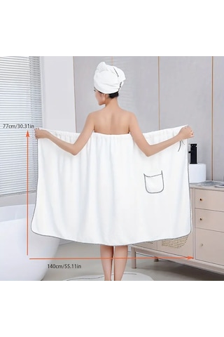 Beyaz Kolsuz Bornoz Standart Boy