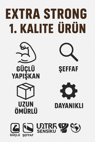 6 Adet-396 Metre Şeffaf Koli Bandı Extra Strong 40 Micron Kalınlık, Güçlü Yapışkan Diğer