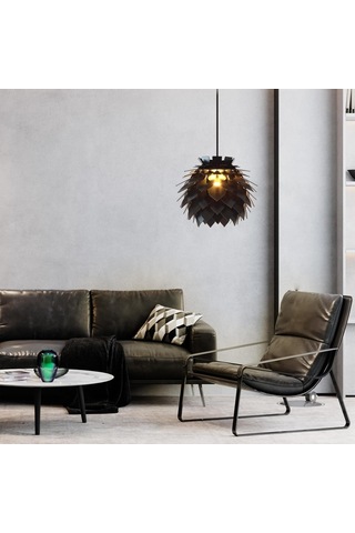 Lotus Ahşap Avize 4 Renk Modern Bohem Rustik Avize Tekli Sarkıt Lamba Butik Otantik Aydınlatma Cafe Salon Mutfak Yemek Masası Hol Antre Siyah Diğer