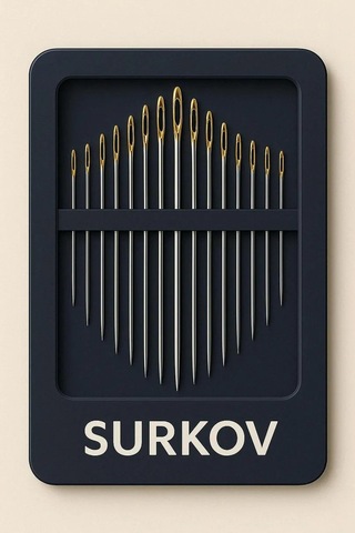 Surkov Büyük Ve Küçük Gözlü Dikiş İğneleri, 16 Adet 243818071