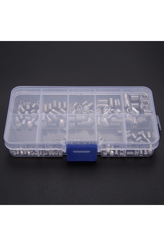 Nayomiglow 200 Adet 304 Paslanmaz Çelik Vida Altıgen Soket Vida Çeşitleri Seti M3/m4/m5/m6/m8 13x7x3cm