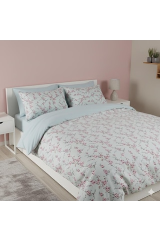 Nurlatex Çift Kişilik Çift Taraflı Nevresim Takımı Yeşil - Pembe