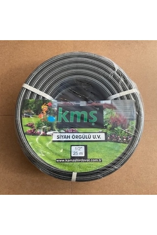 Kmş Özel Uv Dayanıklı 1/2 Bahçe Hortumu Silikonlu Örgülü Hortum 25metre