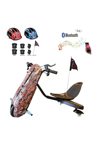 Citymate Drift Car Elektrikli Kaykay Bluetooth Dirift Kar Hoverboard Scooter Koruma Ekipmanı Hediye D07