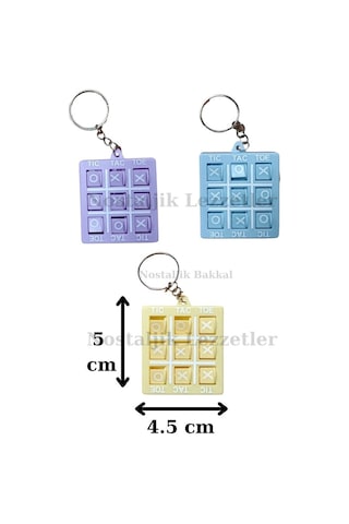 Xox Oyunu Anahtarlık 1 Adet Tic Tac Toe Zeka Ve Stres Oyuncağı Çanta Süsü