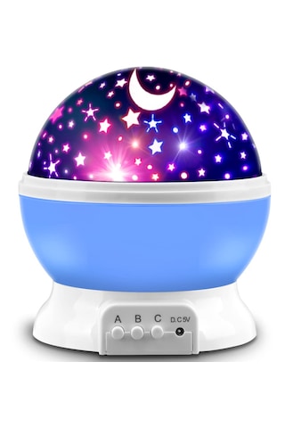 Masa Lambası Işık Küre Projektörlü Yansıtmalı Renkli Yıldızlı