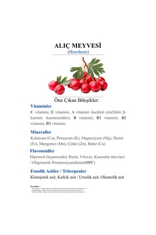 Alıç Meyvesi Bitkisel Sıvı Ekstraktı 250ml - Takviye Edici Gıda