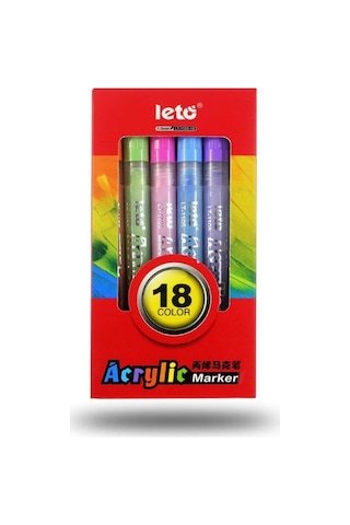 Valkyrie Leto 18 Adet Akrilik Marker Kalem Seti