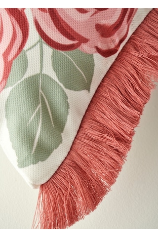 Bella Maison Rose Baskılı Kırlent Kılıfı Krem 43x43 Cm Krem