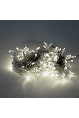 Beyaz Led Peri Dize Işıklar 7 Renk Pil Kumandalı Açık Hava Su Geçirmez Led Dize Işık Noel Doğum Günü Ev Partisi Dekoru Lamba 10m Beyaz