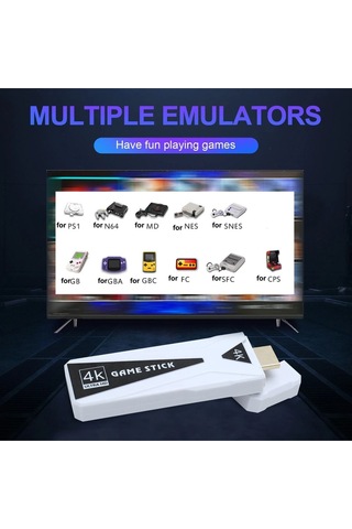 M10 Hdmı 4k Kablosuz Tv Stick 10000+oyun Android Retro Oyun Konsolu