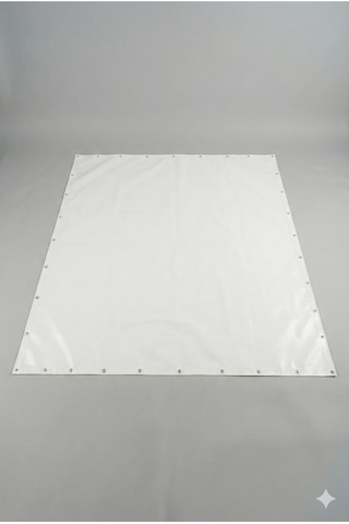 Kolay Montaj Her Ölçüde Su Geçirmez Kuşgözü Kapsüllü Balkon, Gölgelik, Perde Dokuma Branda M²/230 Gr Beyaz