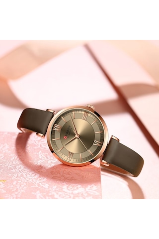 Curren 9079 Quartz Kadin Kol Saati Orjinal Kutusunda -kahverengi Rose Gold