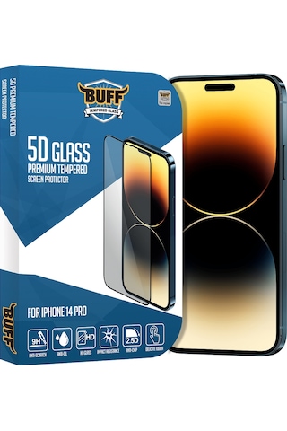 Buff Apple Uyumlu   iPhone 14 Pro 5D Glass Ekran Koruyucu