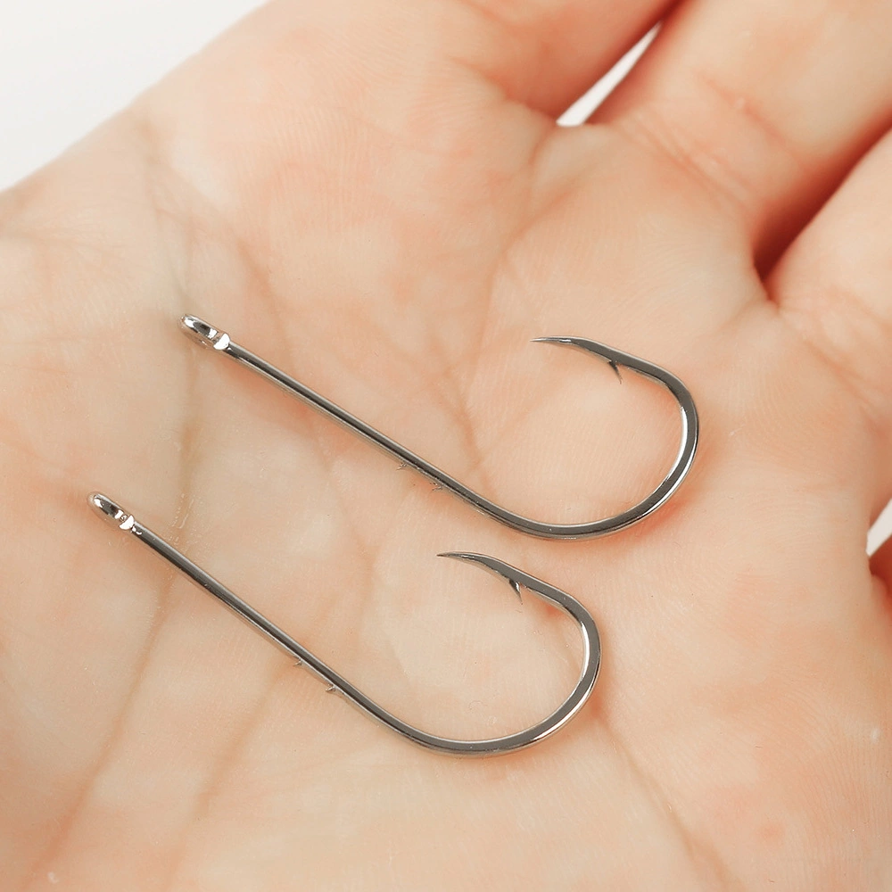 Dianziye 100 Adet Yüksek Karbon Çelik Çift Tertemizli, Uzun Saplı Deniz Ve Tatlı Su Balıkçılığı İğneleri - Dayanıklı, Çürük Ötelemez, Yem Tutucu 2 Numara