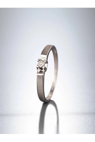 Uvelirnye Tradicii 925 Ayar Gümüş Doğanın Elmaslı Yüzüğü 76741472 Gri