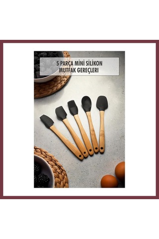 Storeşahin 5 Parça Bambu Saplı Mini Supatula Seti Shn0720 Çok Renkli