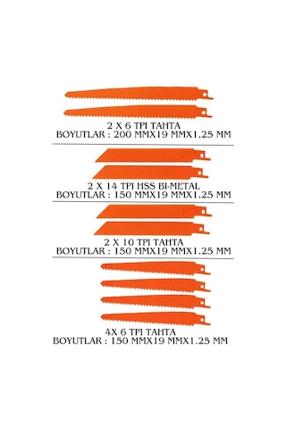 10 Parça Tilki Kuyruğu Testere Bıçakları Ağaç Metal Testere Bıçak