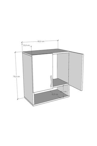 Modern Banyo Üst Modül Beyaz