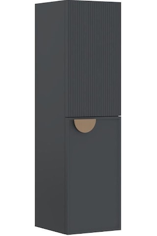 Orka Molino 40 Cm Antrasit Banyo Çamaşır Boy Dolabı Teak