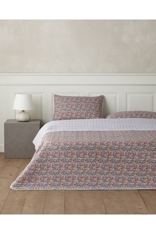 English Home Cherry Plaid Tek Kişilik Yatak Örtüsü Takımı 160x220 Cm Fuşya Fuşya