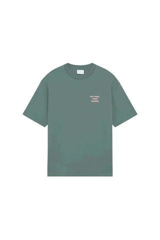 American Rag Cie Not From Paris Madame Sloganlı Koyu %100 Pamuk T - Shirt - Trendy Ve Rahat Yeşil