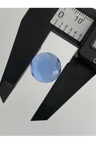 Faset Kesim Kedi Gözü Taş 14mm Mavi 1 Adet