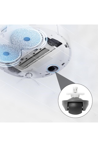 Roborock S5 S6 S7 S8 Q7 Q8 İçin 2 Adet Ön Tekerlek Siyah
