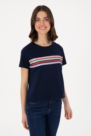 U.S. Polo Assn. Kadın Lacivert Bisiklet Yaka Tişört 50308639-VR033