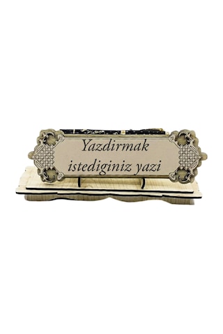 Kişiye Özel Besmele Kabartmalı Kalem ve Masa Üstü İsimlik