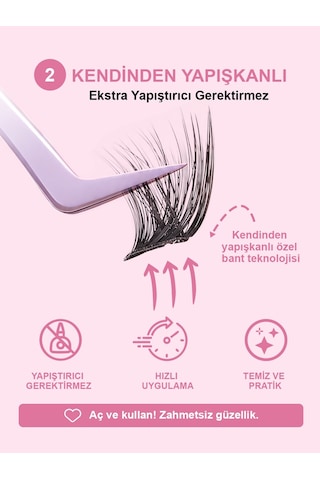 Kp1452 - Takma Kirpik Kendinden Yapışkanlı Siyah